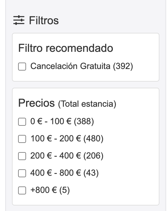 Ahorrar más usando filtros de precios