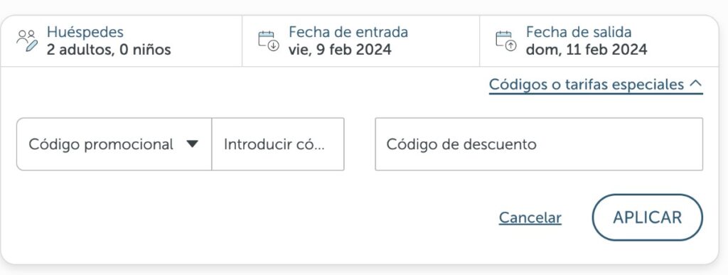 Aplicar código descuento Barceló Hotels