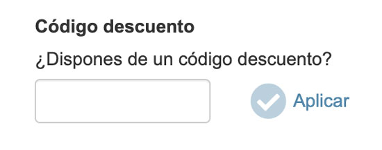 Aplicar código descuento en QueHoteles