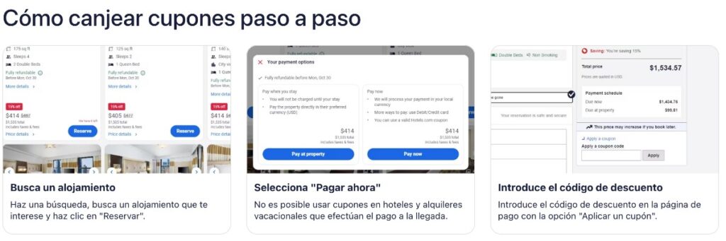 Cómo usar los cupones descuento en Hoteles.com