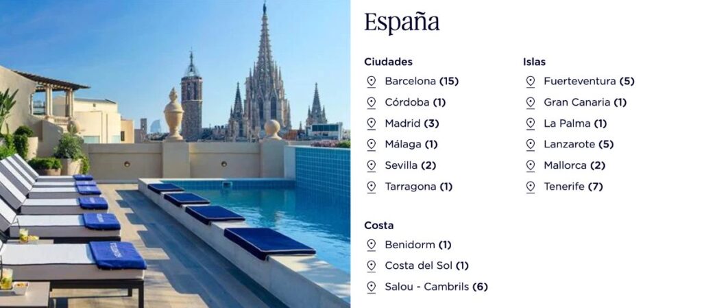 Destinos con hoteles H10 en España