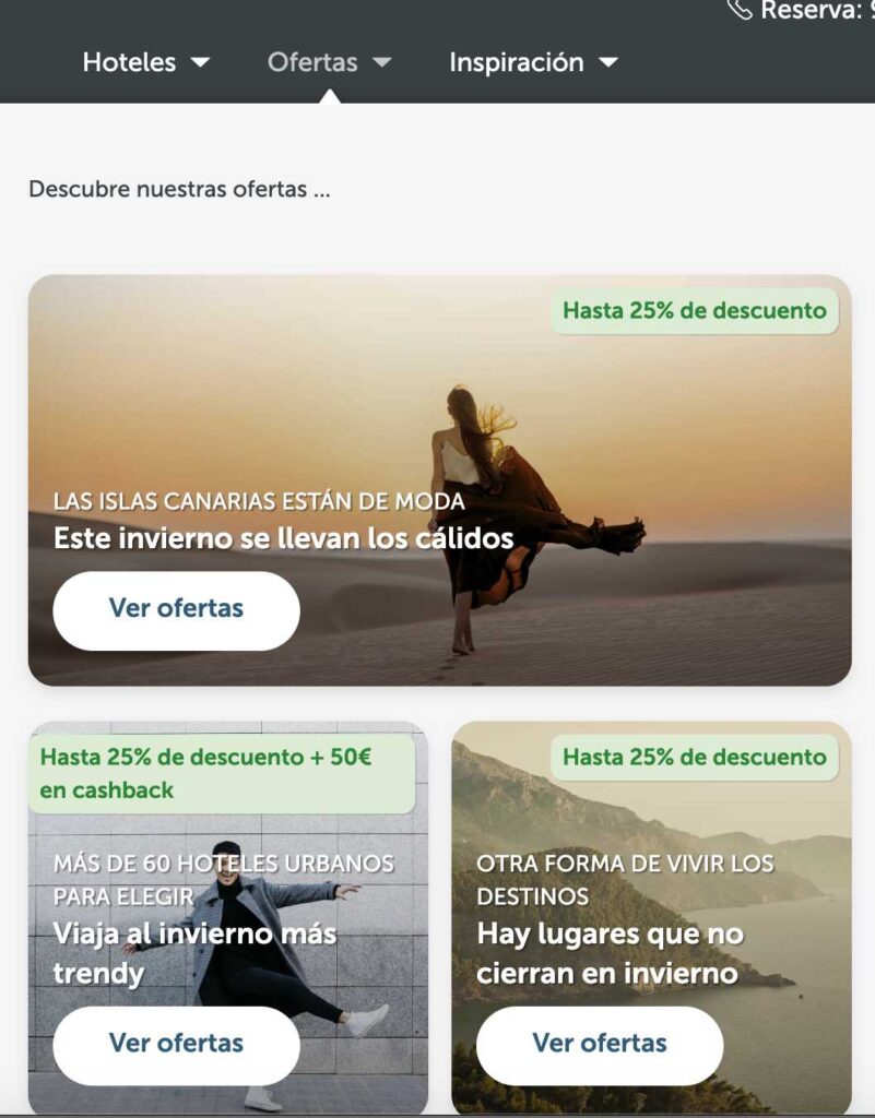 Ofertas disponibles hoteles Barceló