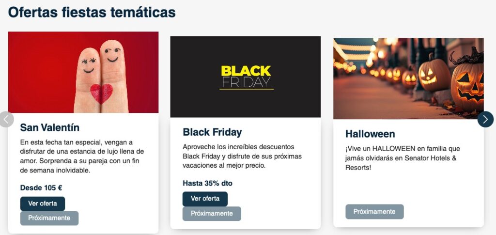 Ofertas temáticas en los hoteles Senator - Halloween y Black Friday