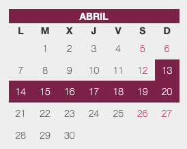 Calendario Semana Santa 2025