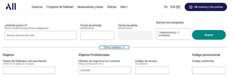 Código promocional / promo code Novotel - All Accor