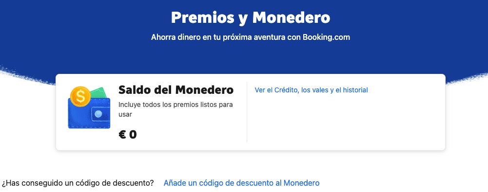 El mondero de Booking y cómo añadir un código descuento