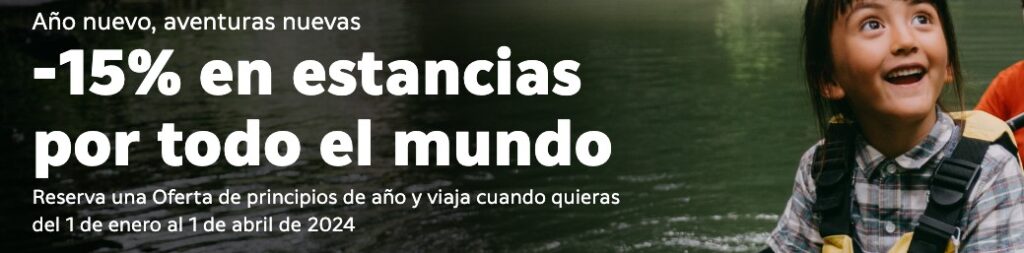 Captura de la promoción de año nuevo en Booking.com