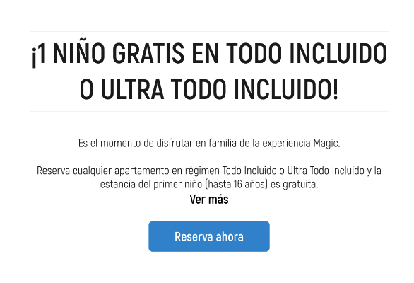 Promo aparthotel todo incluido en Magic