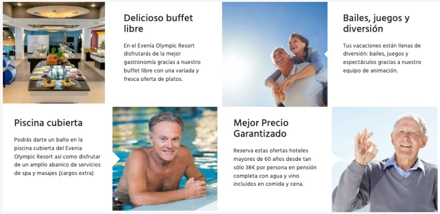 Oferta en los hoteles Evenia con buffet y animación incluidos