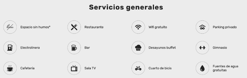 Servicios disponibles del Hotel Gran Bilbao