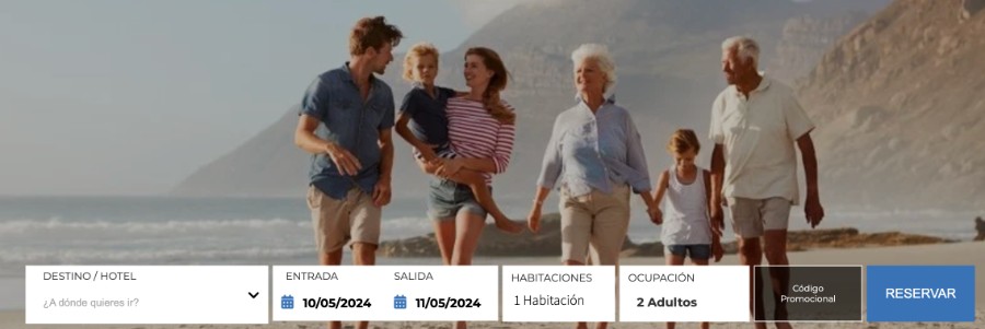 Usar el código promocional en la web de VIK Hotels