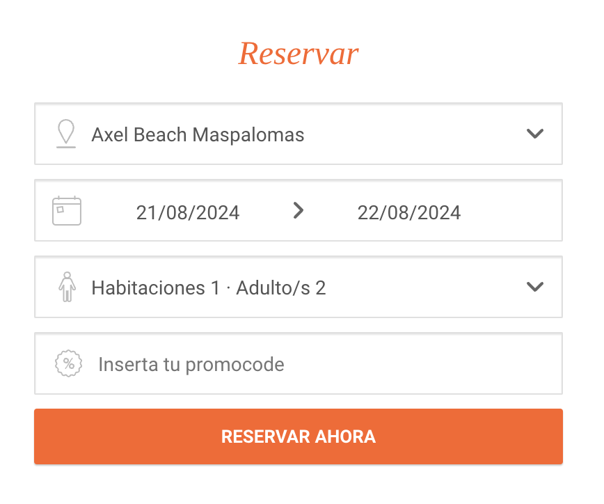 Cómo usar el promocode en la web de Axel Hotels