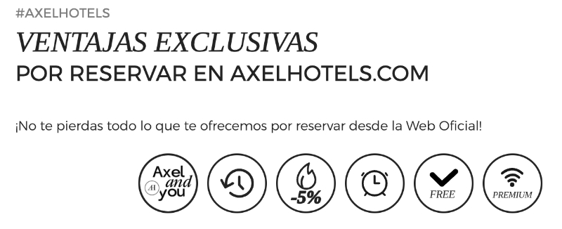 Ventajas exclusivas de reservar en su web