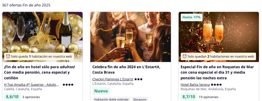 Ofertas de Fin de año 2025 de Weekendesk