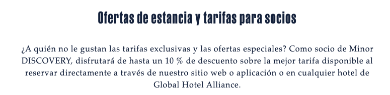 Oferta en estancias al ser miembro Discovery