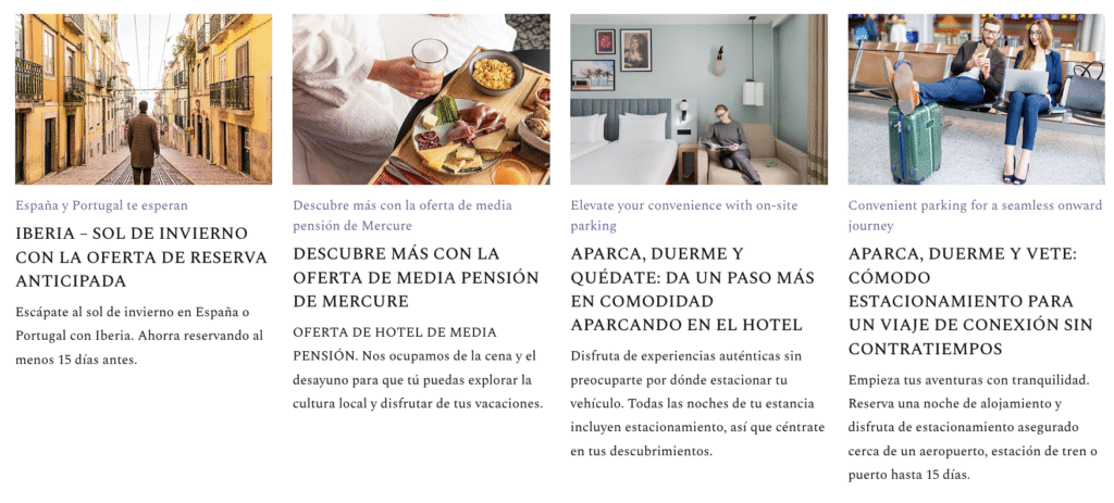 Promociones en la web de Mercure Hotels